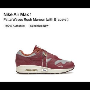 Nike Air Max 1 x Patta (metallic silver/rush) Special box